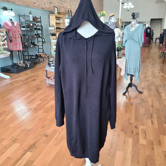 Cozy Casual | Dresses | Cozy Co Cozy Casual Solid Black Knit Sweater Dress  Plus Size X